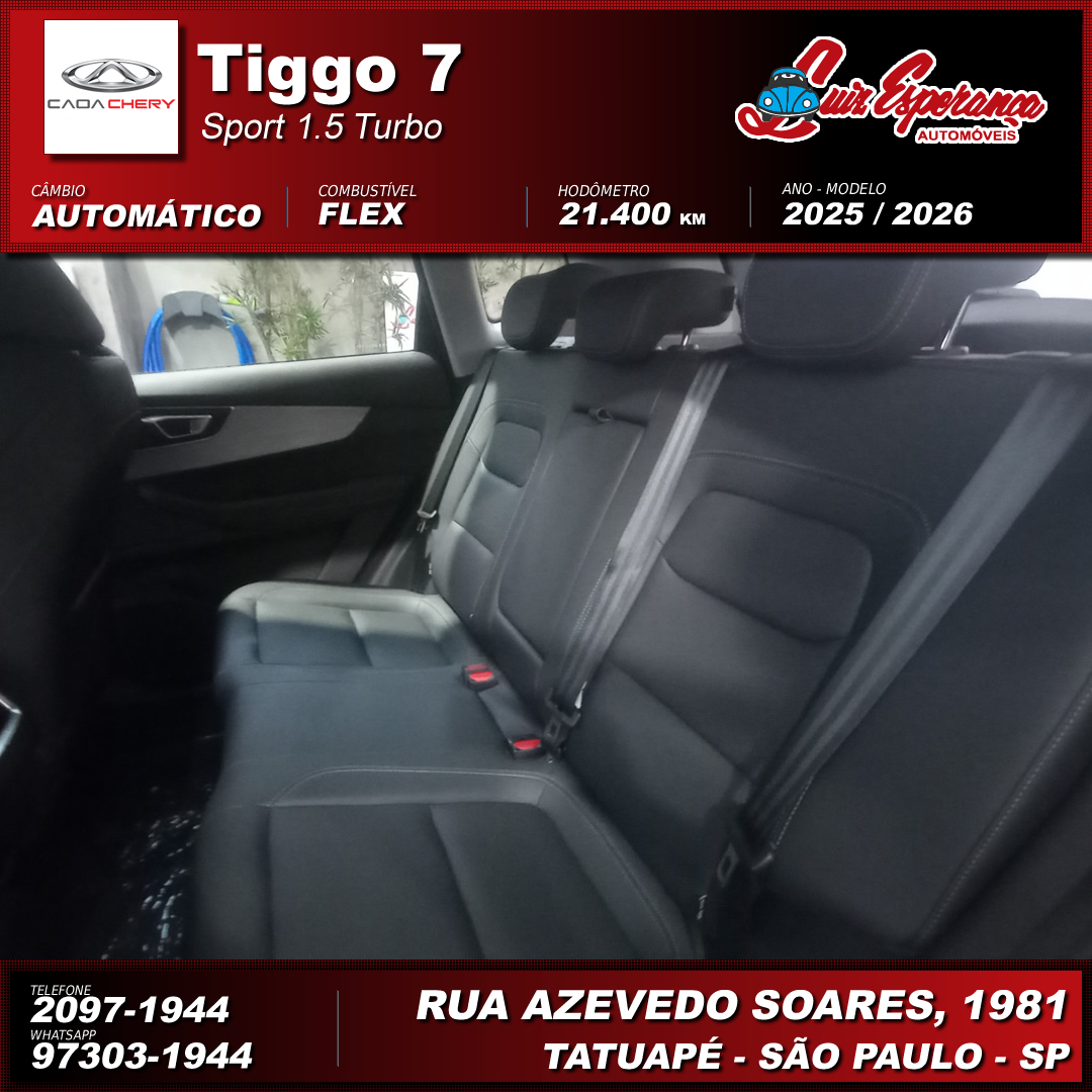 Chery Tiggo 7 Sport 1.5 Turbo Flex Preto 2026