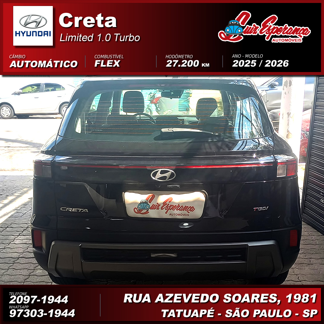 Hyundai Creta Limited 1.0 T Flex Preto 2026