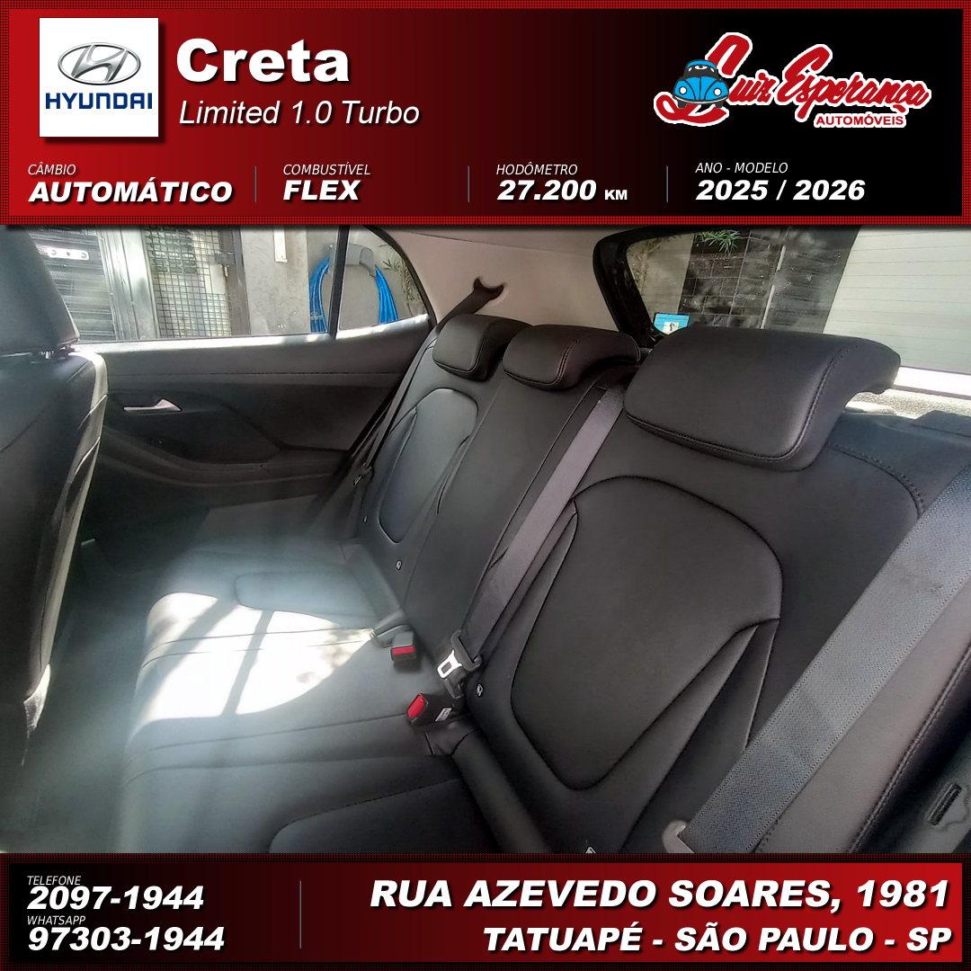 Hyundai Creta Limited 1.0 T Flex Preto 2026
