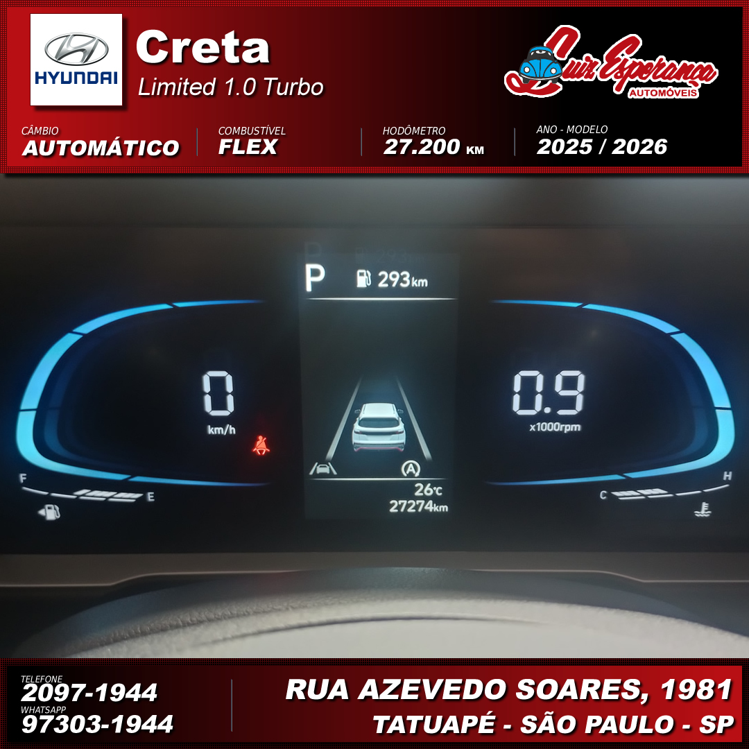 Hyundai Creta Limited 1.0 T Flex Preto 2026