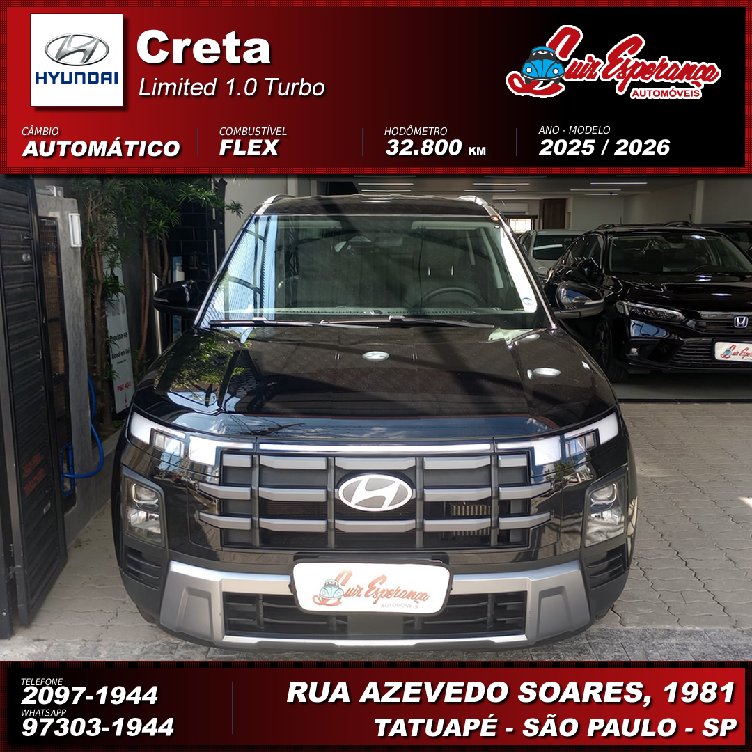 Hyundai Creta Limited 1.0 T Flex Preto 2026