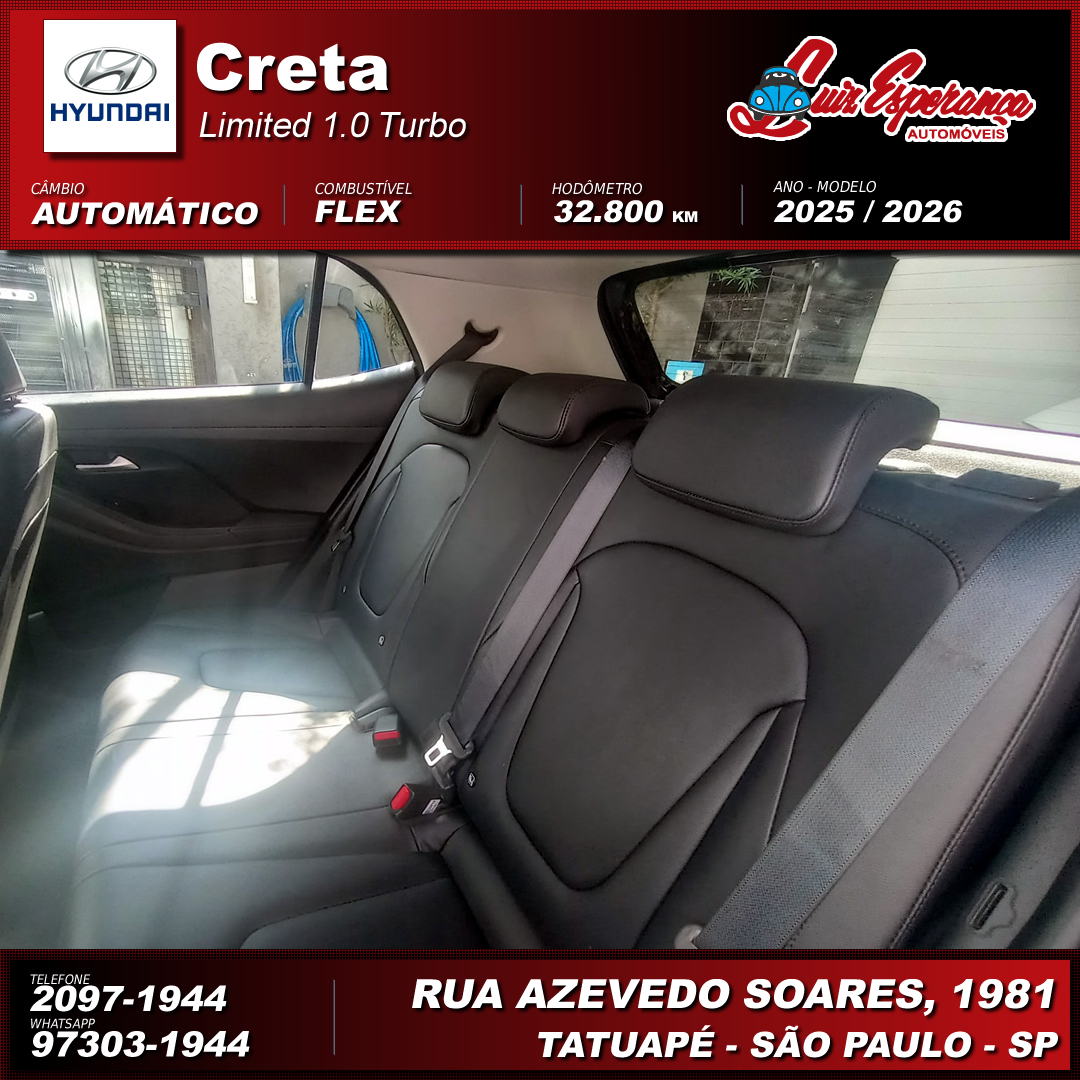 Hyundai Creta Limited 1.0 T Flex Preto 2026