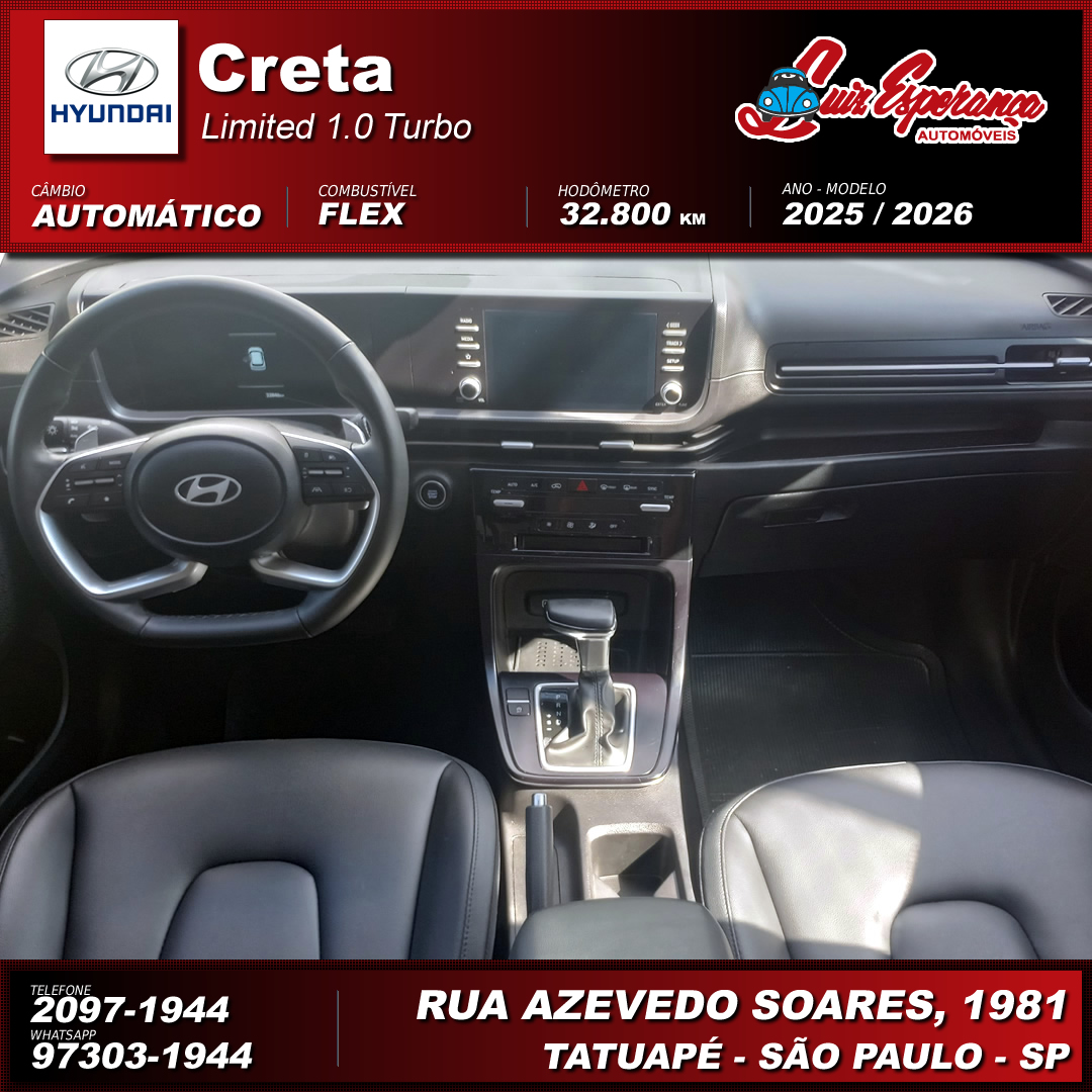 Hyundai Creta Limited 1.0 T Flex Preto 2026