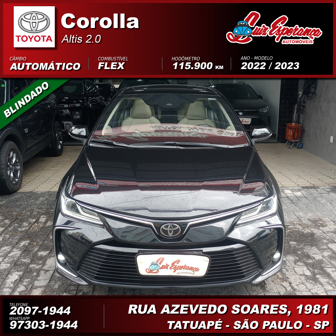 Toyota Corolla Altis 2.0 Flex Preto 2023