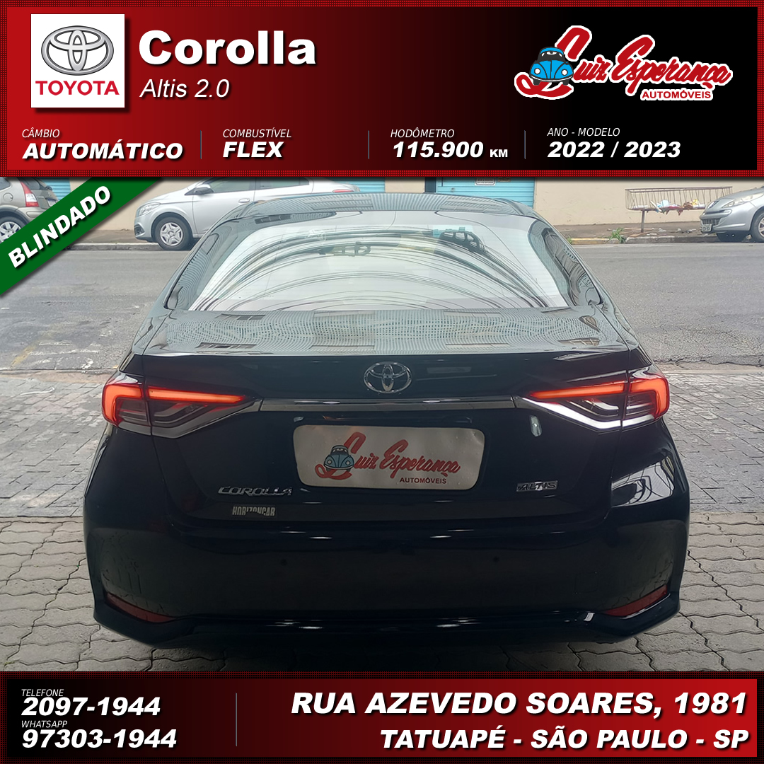 Toyota Corolla Altis 2.0 Flex Preto 2023