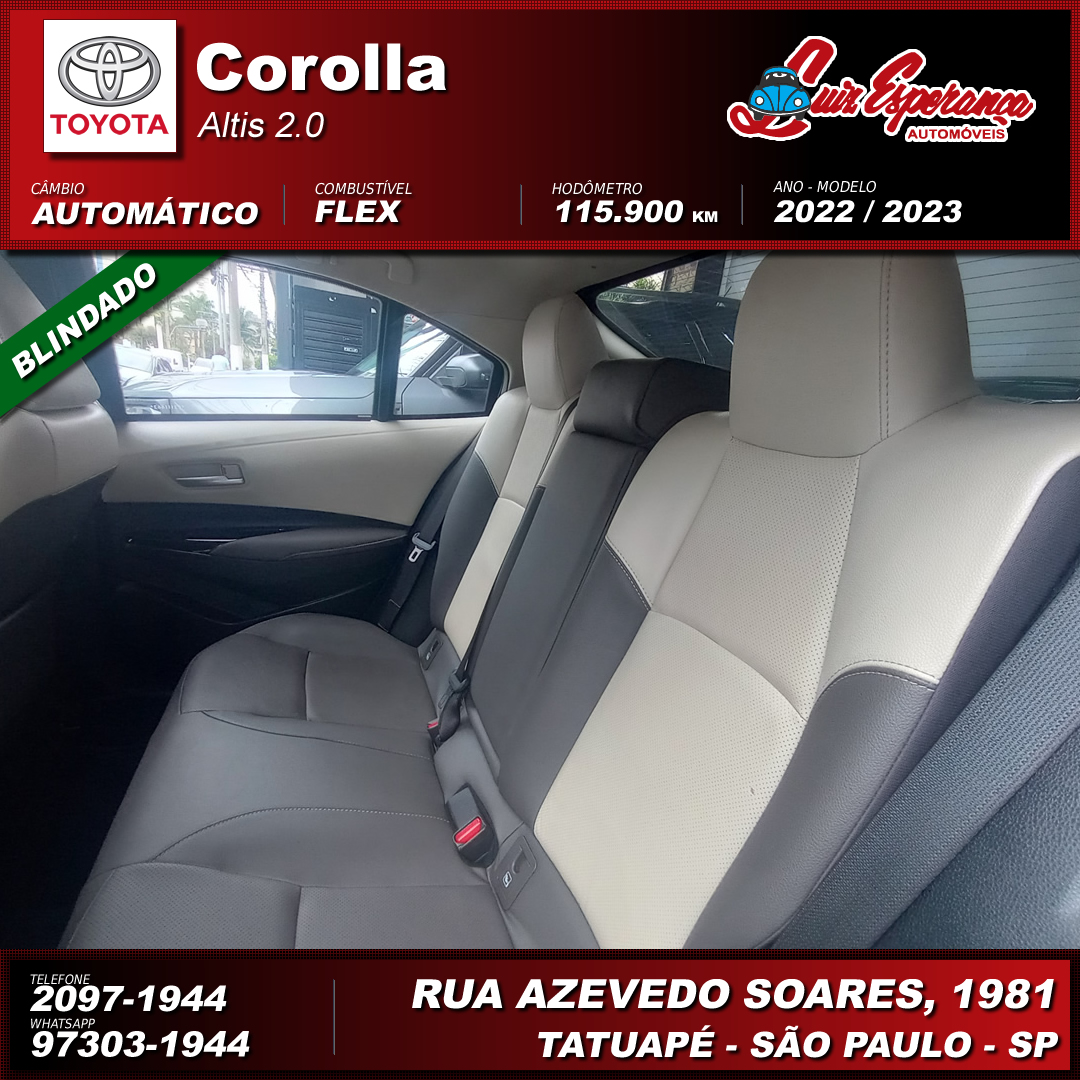 Toyota Corolla Altis 2.0 Flex Preto 2023
