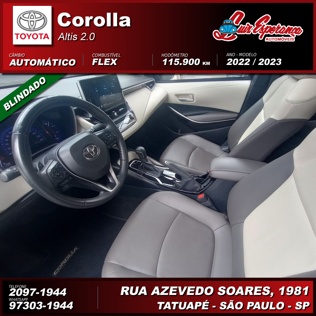 Toyota Corolla Altis 2.0 Flex Preto 2023