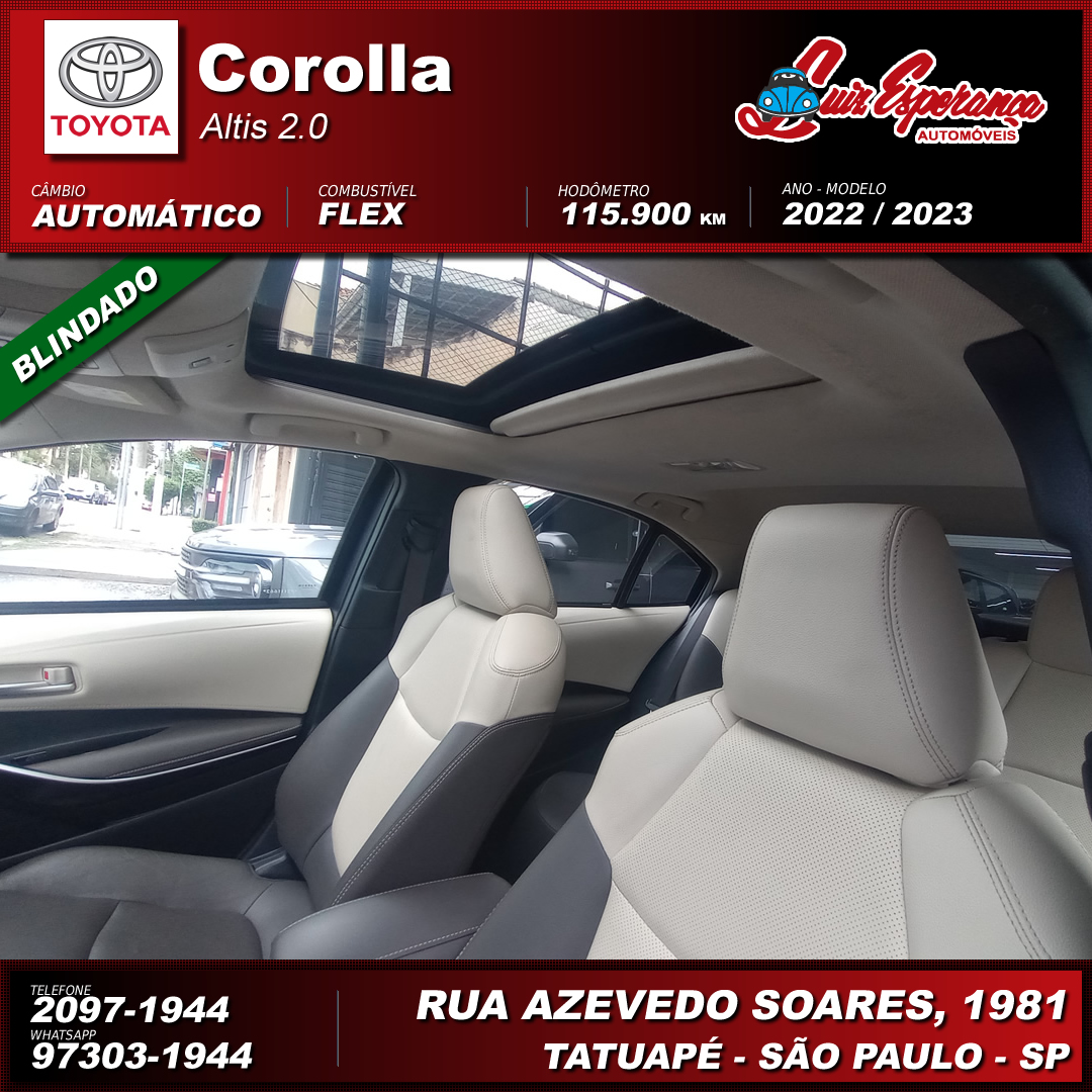 Toyota Corolla Altis 2.0 Flex Preto 2023
