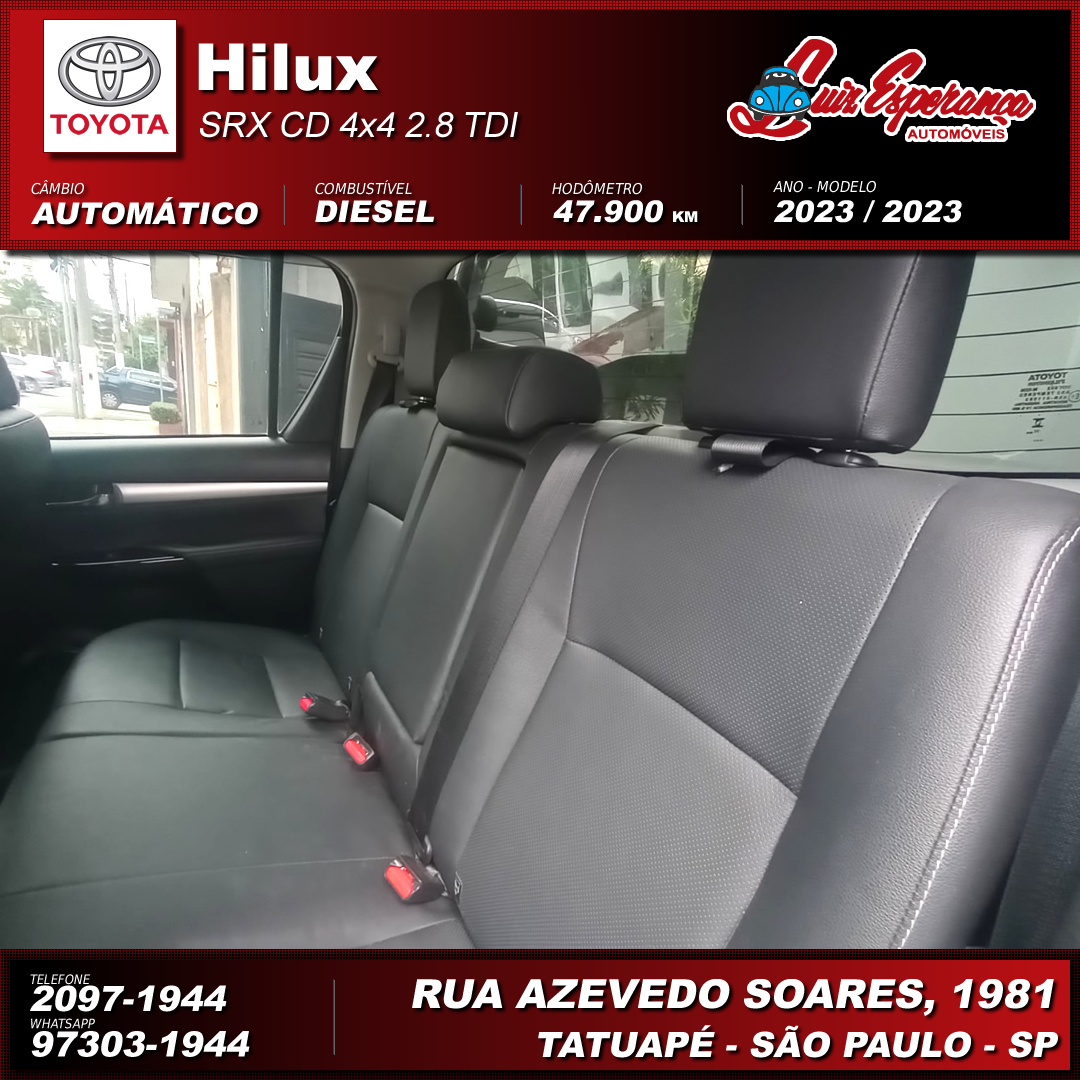 Toyota Hilux CD SRX 4×4 2.8 TDI Diesel Cinza 2023
