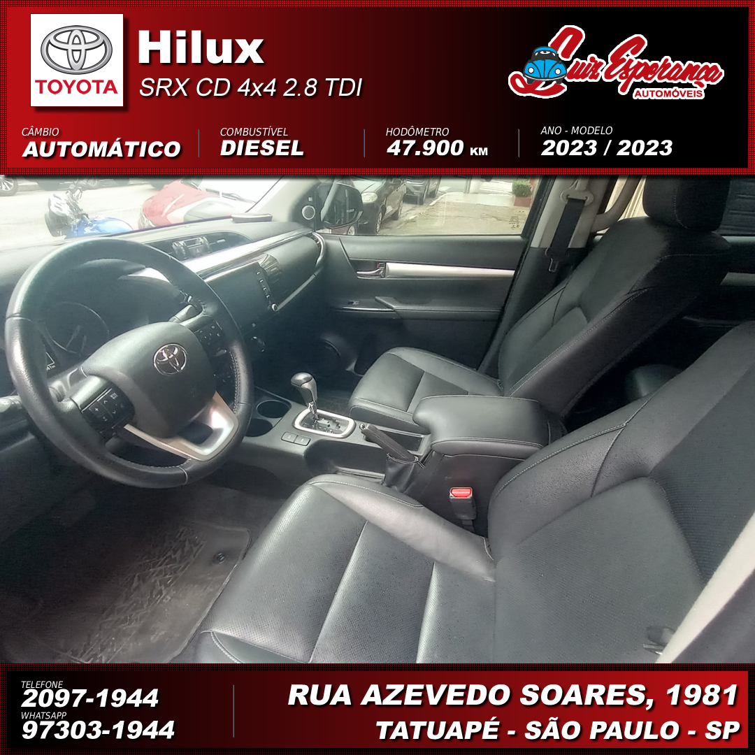 Toyota Hilux CD SRX 4×4 2.8 TDI Diesel Cinza 2023