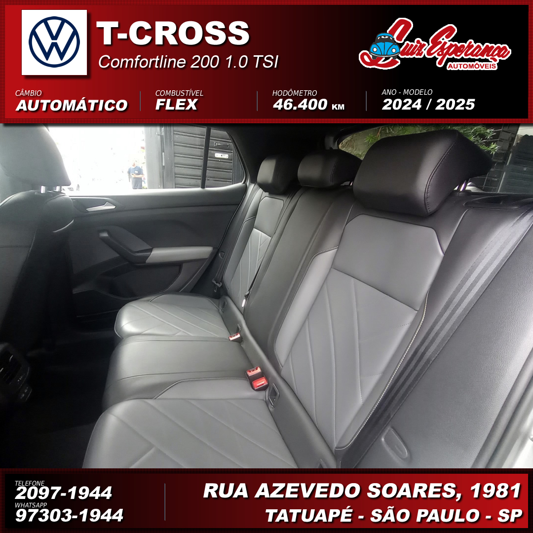 VolksWagen T-Cross Comfortiline 200 TSI 1.0 Flex Prata 2025